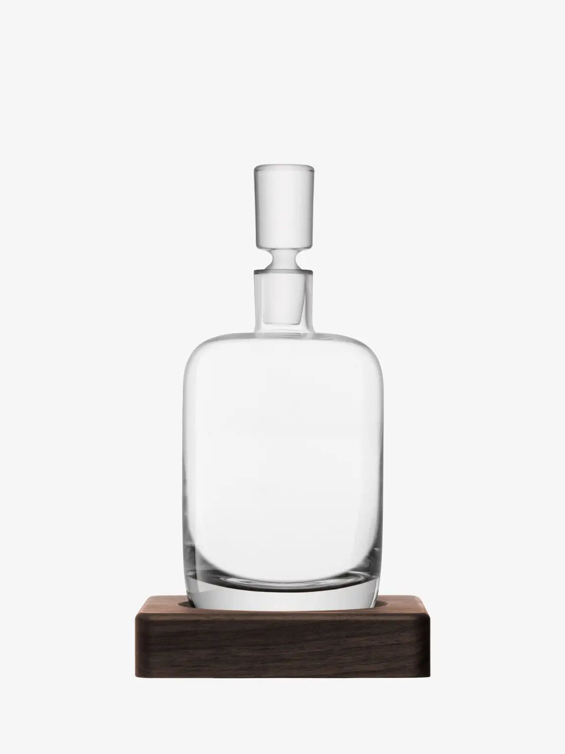 Whisky Renfrew Decanter 1.1l Clear and Walnut Base