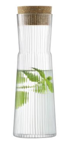Gio Line Carafe & Cork Stopper 1.35L Clear