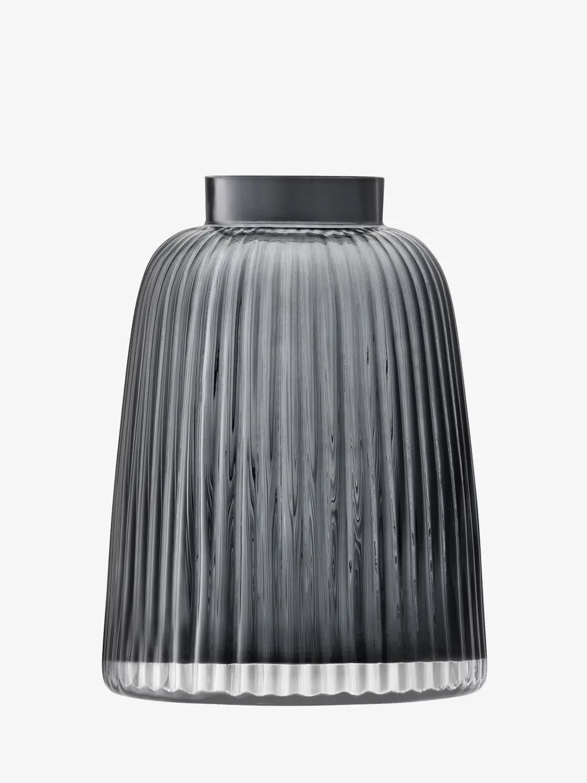 Pleat Vase H26cm Grey