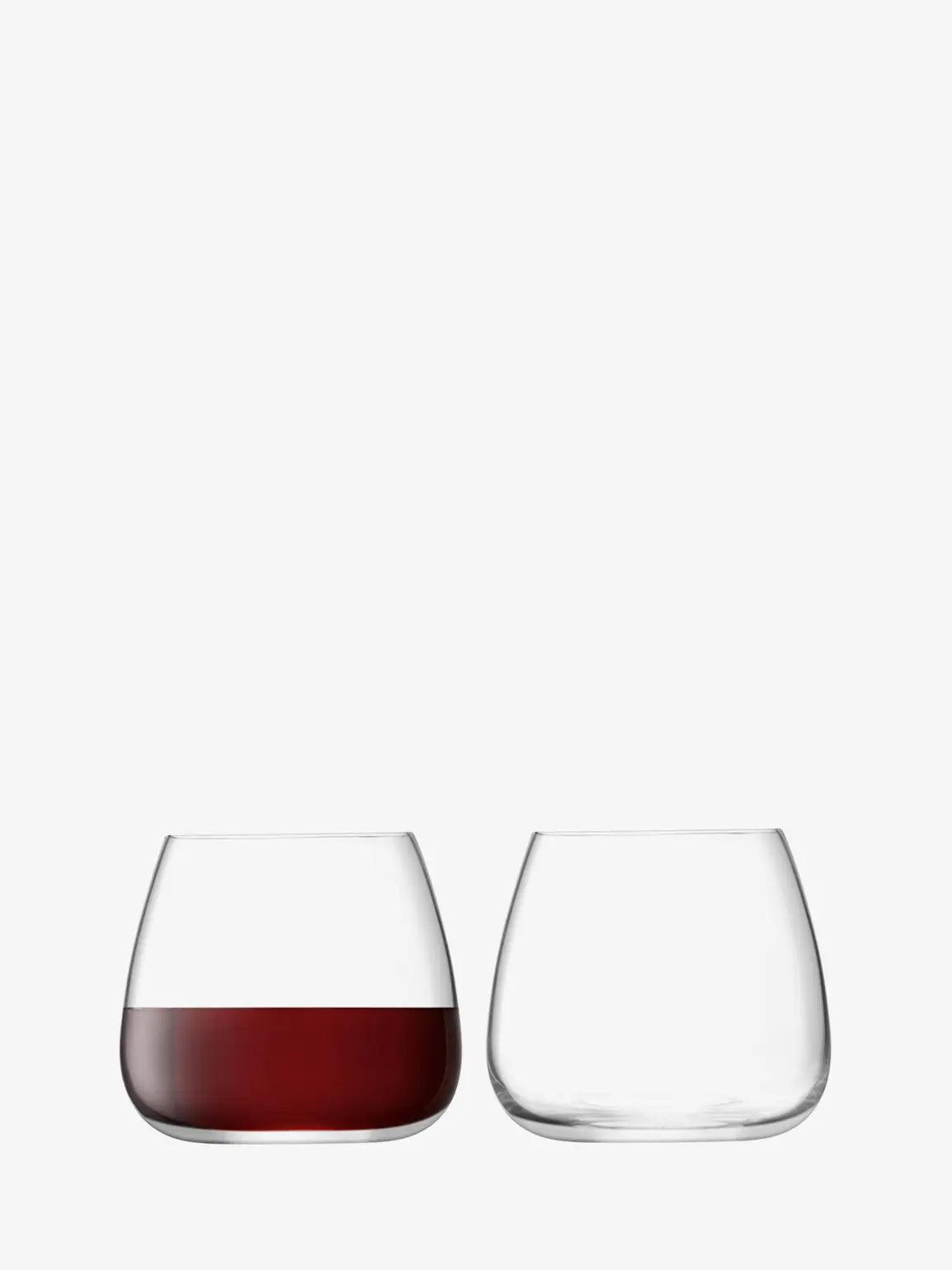 Wine Culture Stemless Wine Glass 385ml Clear x 2