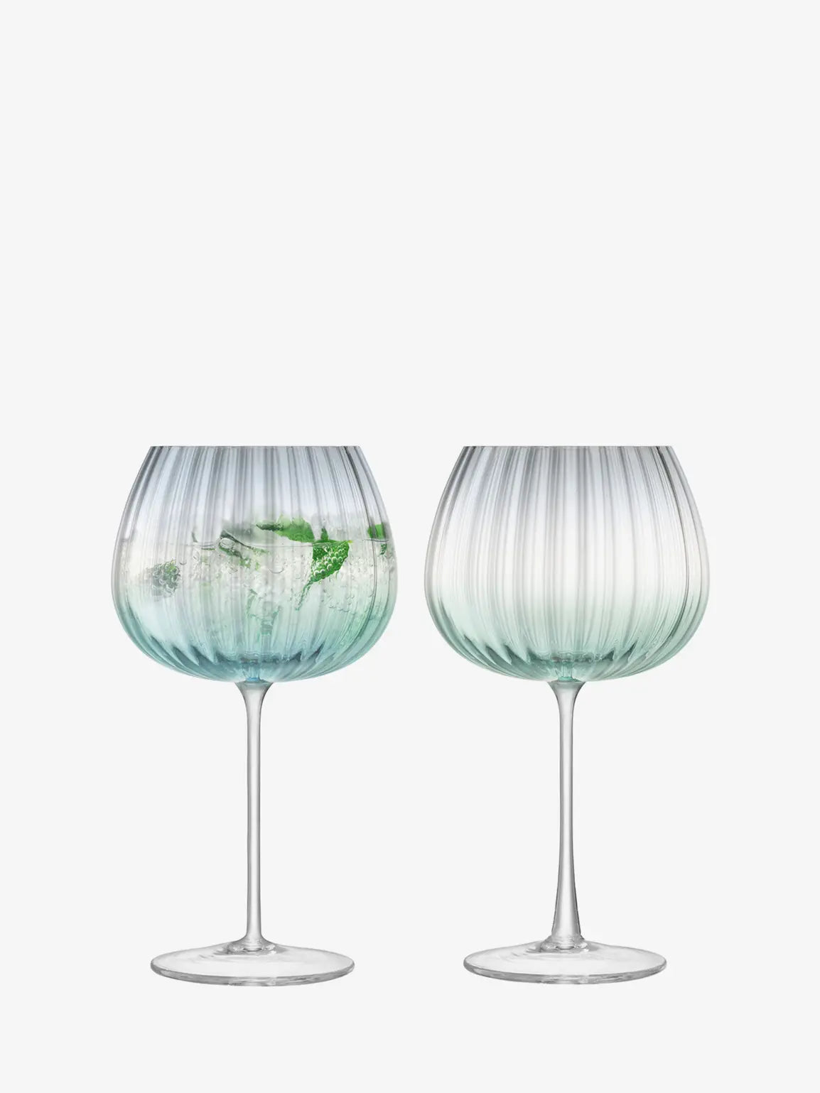 Dusk Balloon Goblet 650ml Green/Grey x 2