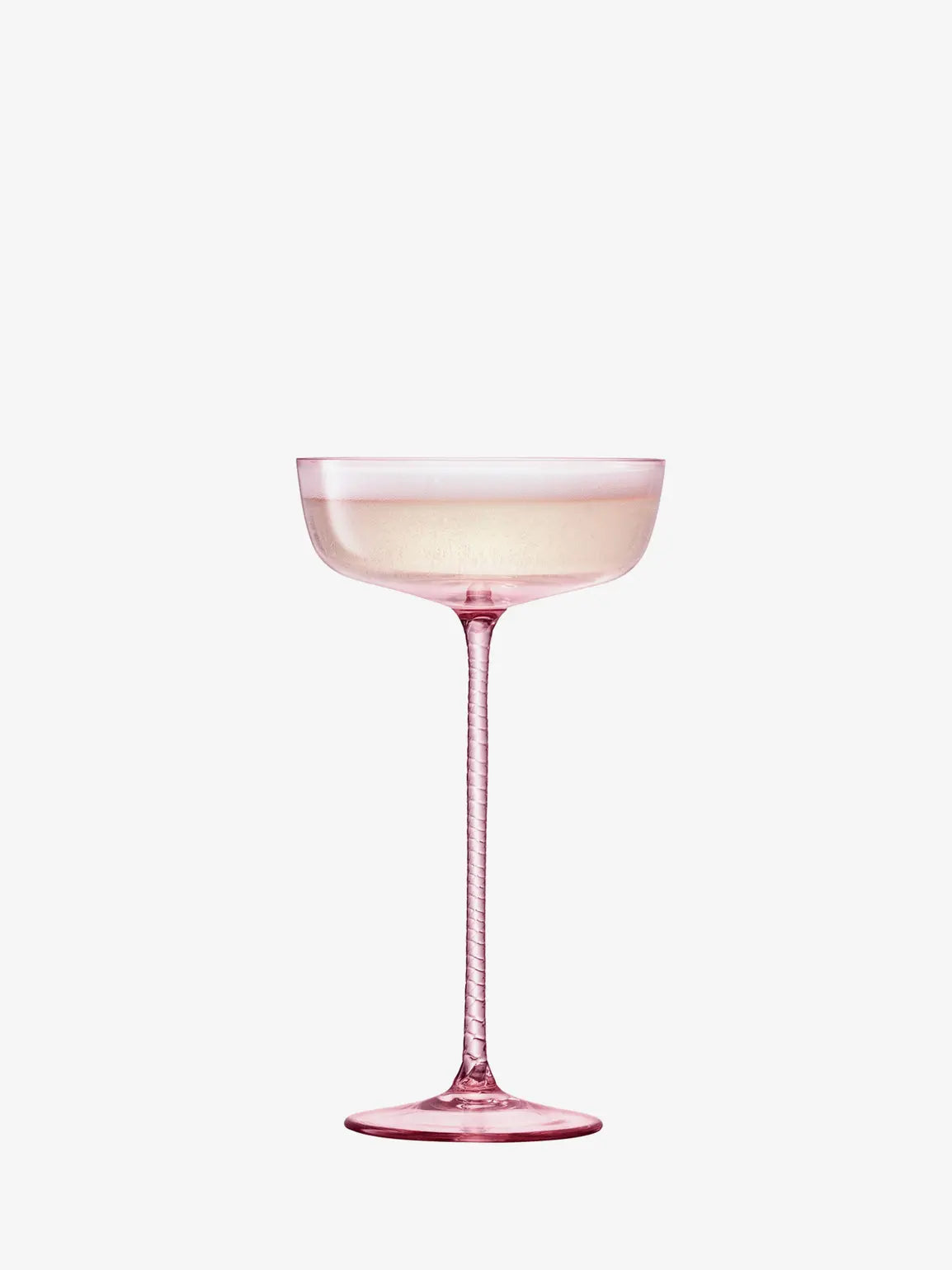 Champagne Theatre Champagne Saucer 190ml Braid/Dawn Pink x 2