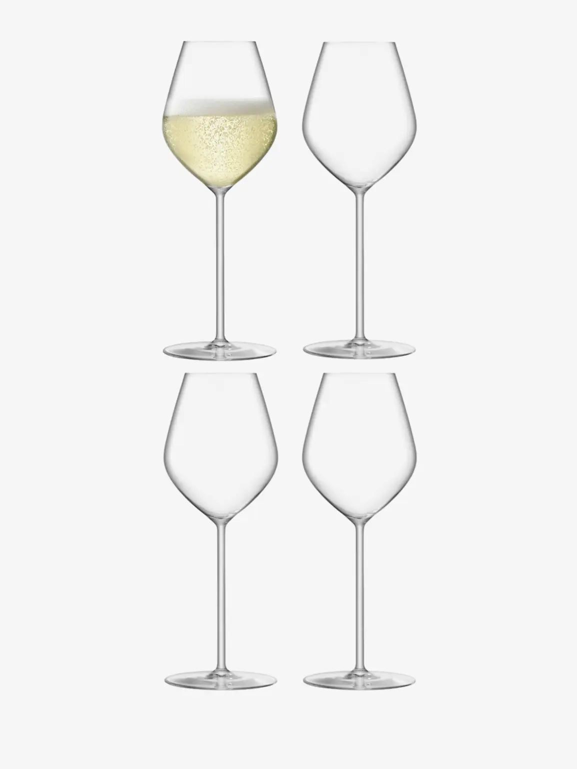 Borough Champagne Tulip Glass 285ml Clear x 4