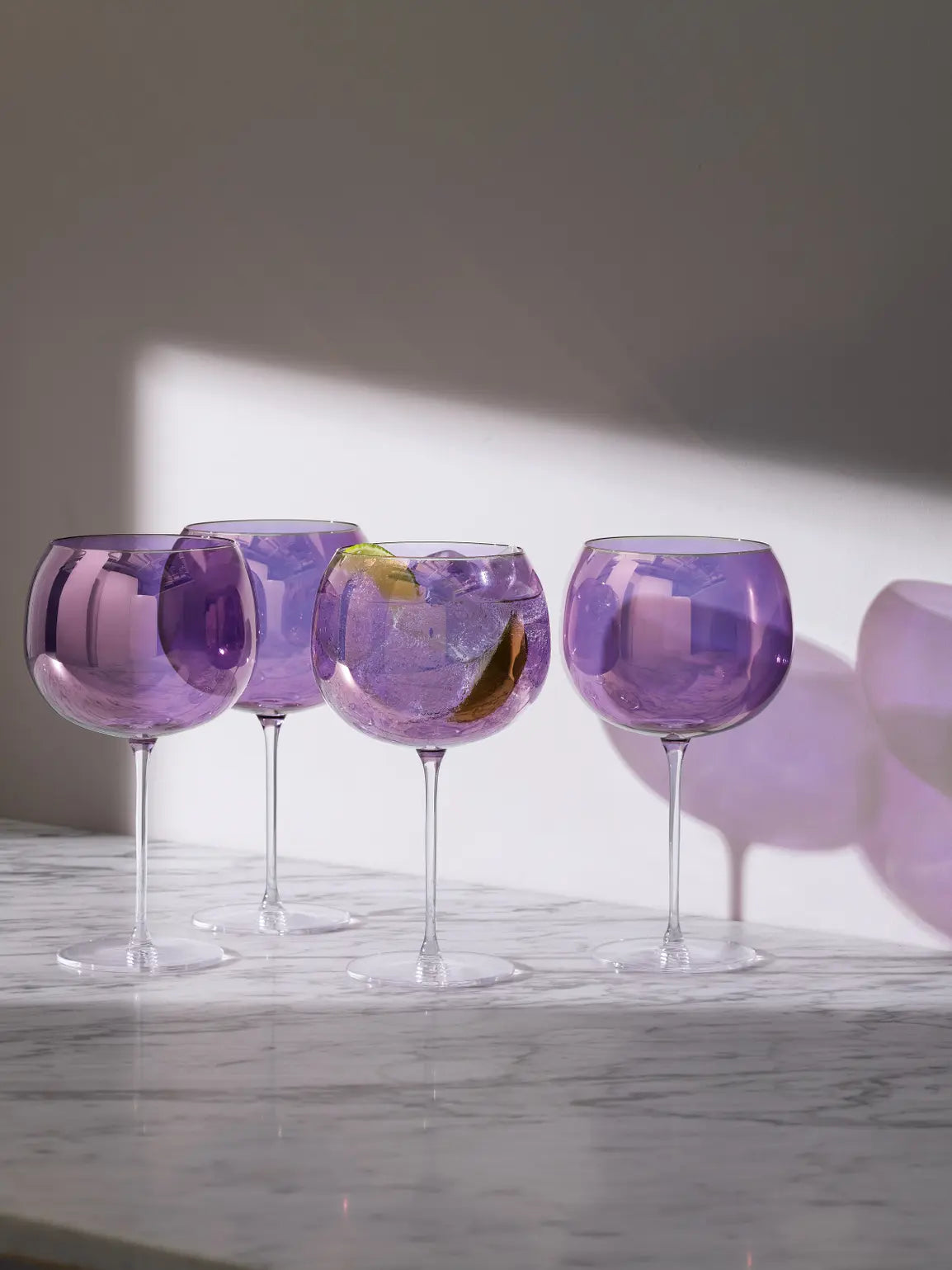 Aurora Balloon Glass 680ml Polar Violet x 4