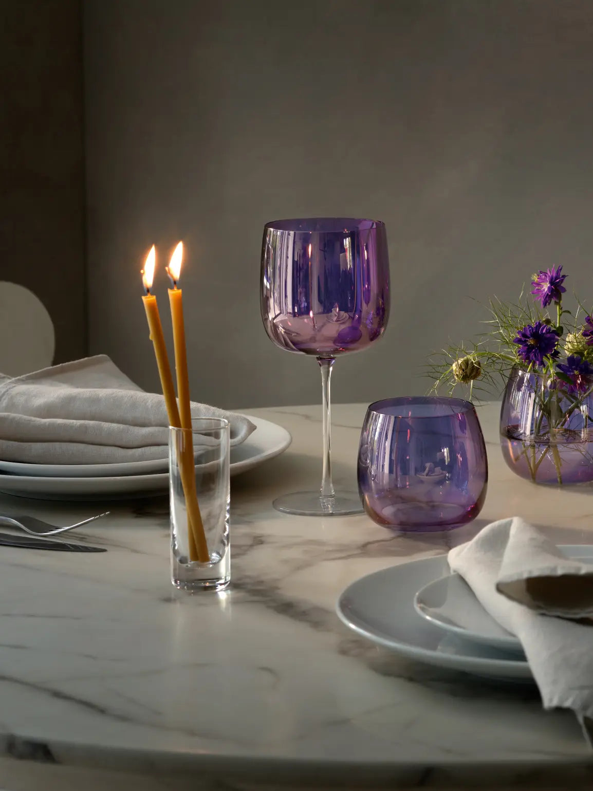 Aurora Stemless Glass 370ml Polar Violet x 4