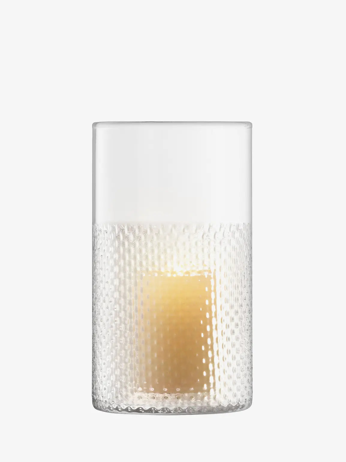 Wicker Vase/Lantern H25cm Clear