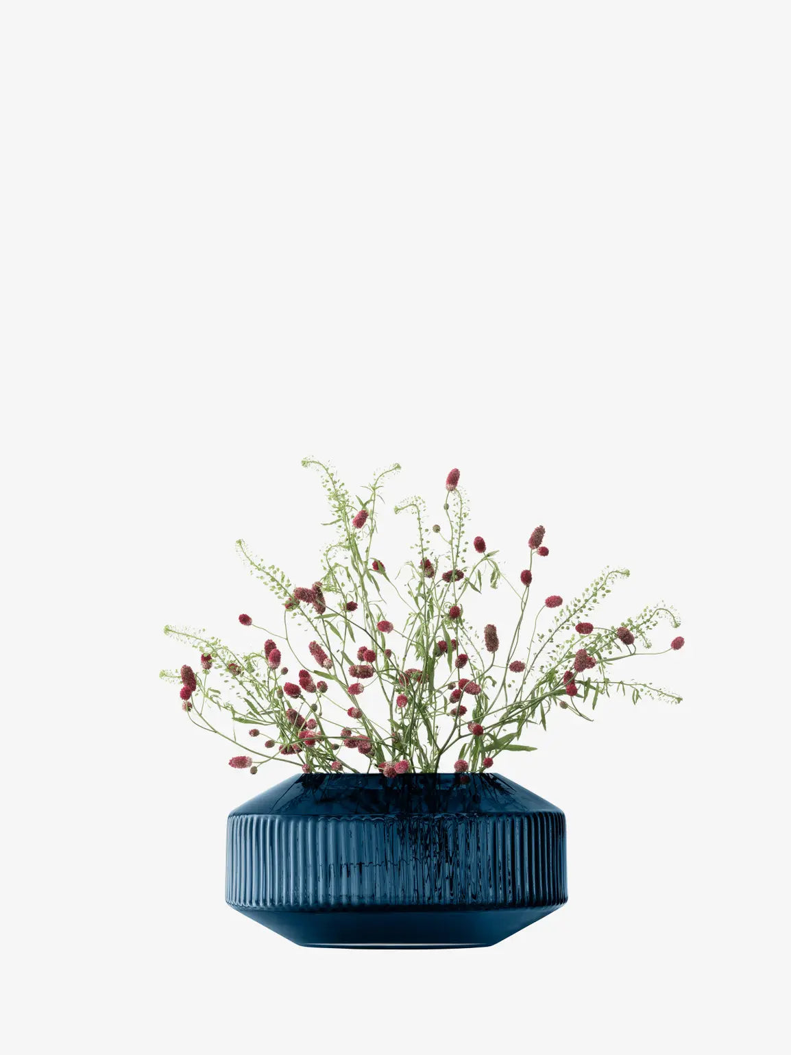 Rotunda Wide Vase H14cm Sapphire