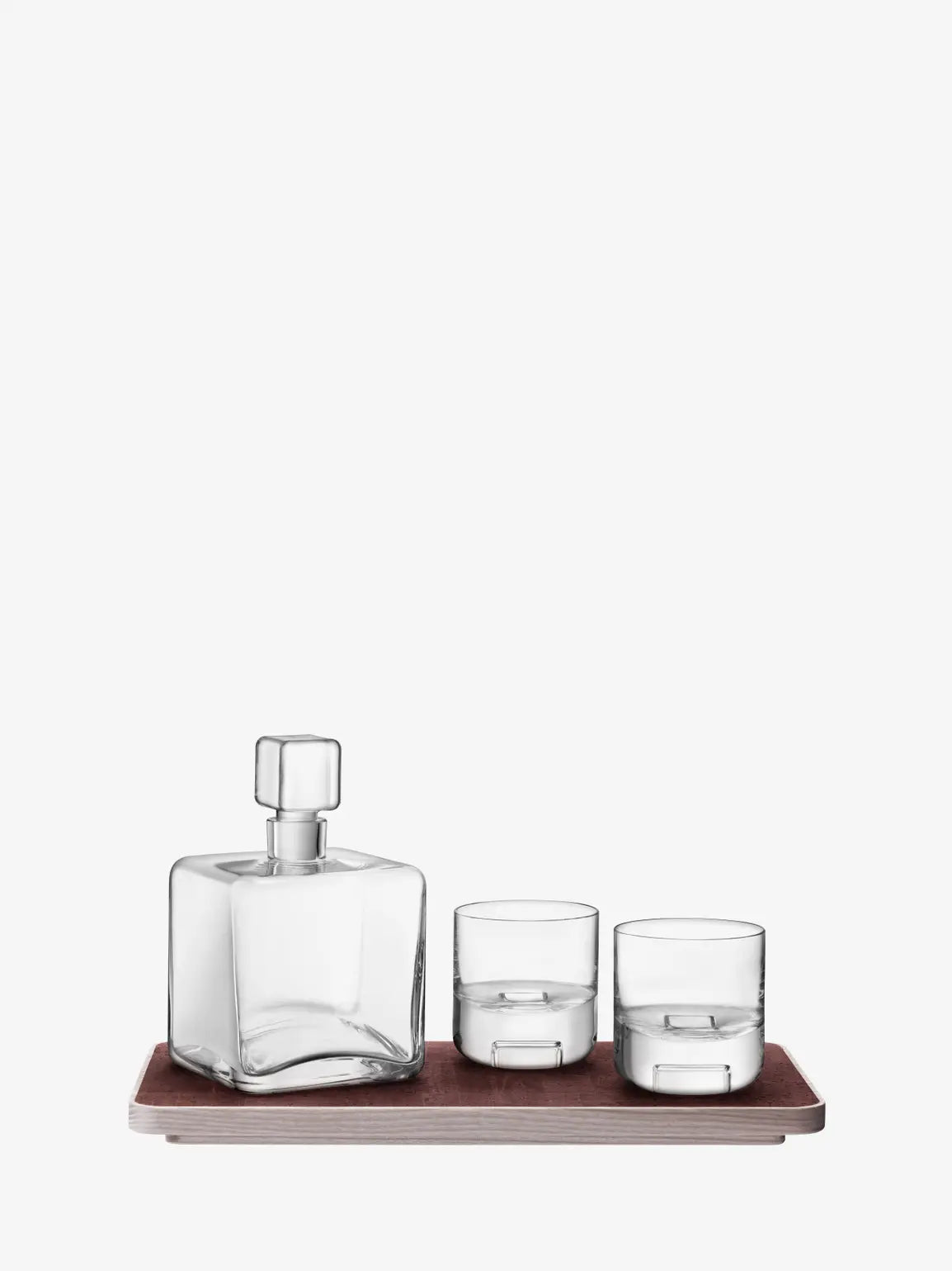 Cask Whisky Connoisseur Set Clear & Ash Cork Tray L3