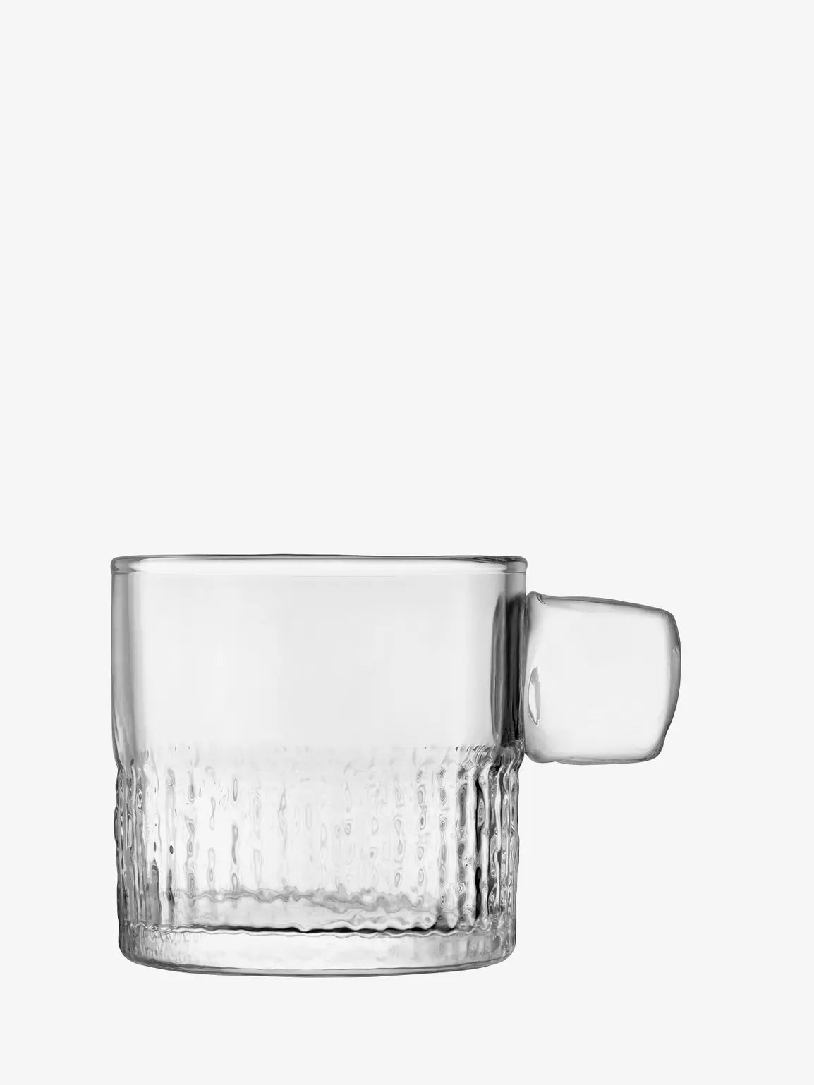 Handle Tealight Holder H9cm Clear