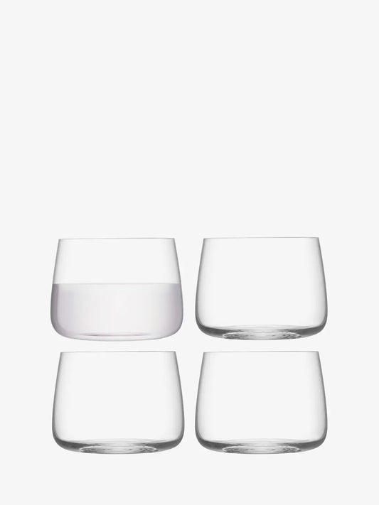 Metropolitan Stemless Glass 360ml Clear x 4