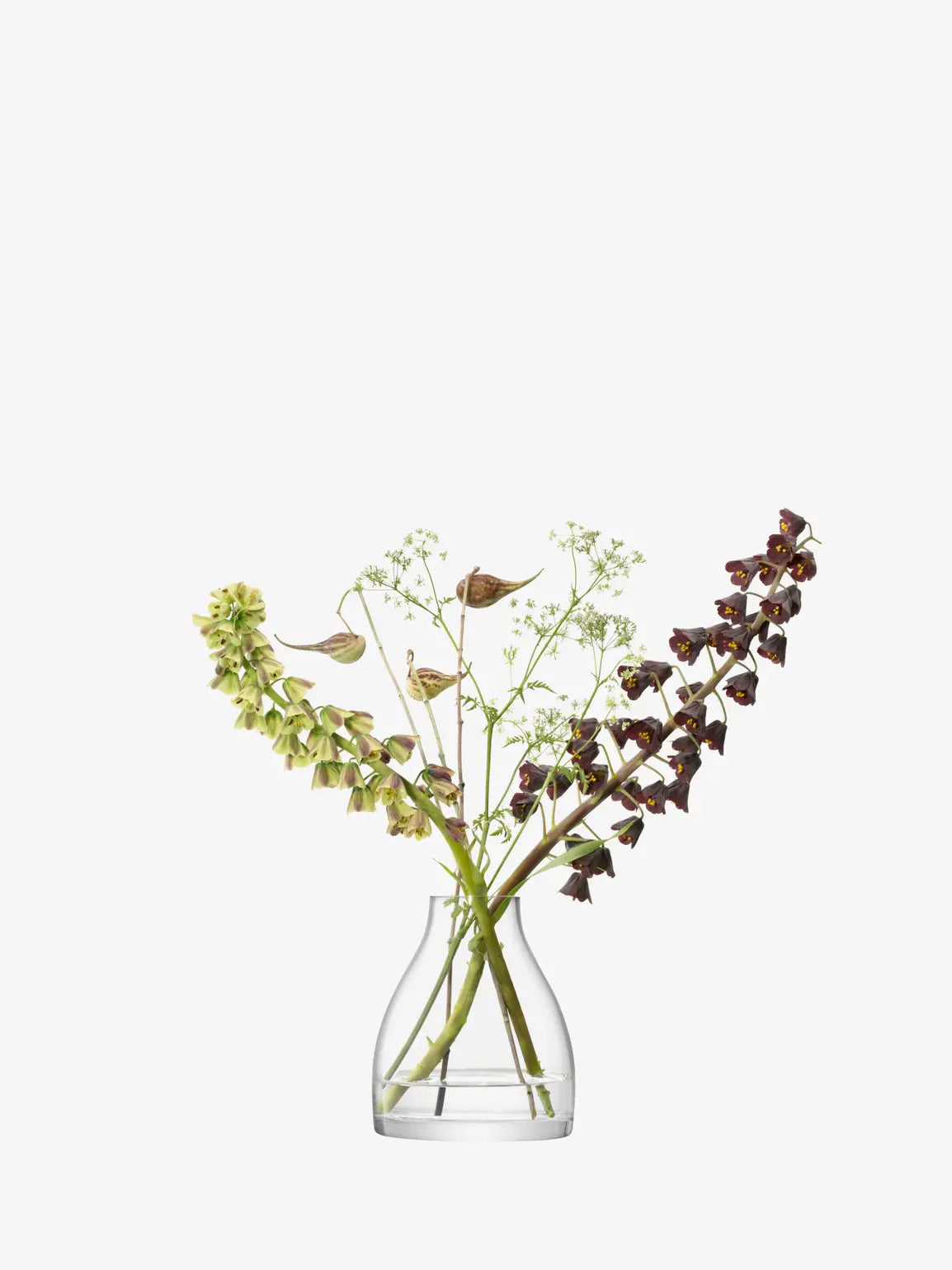 Flower Kiln Vase H16cm Clear