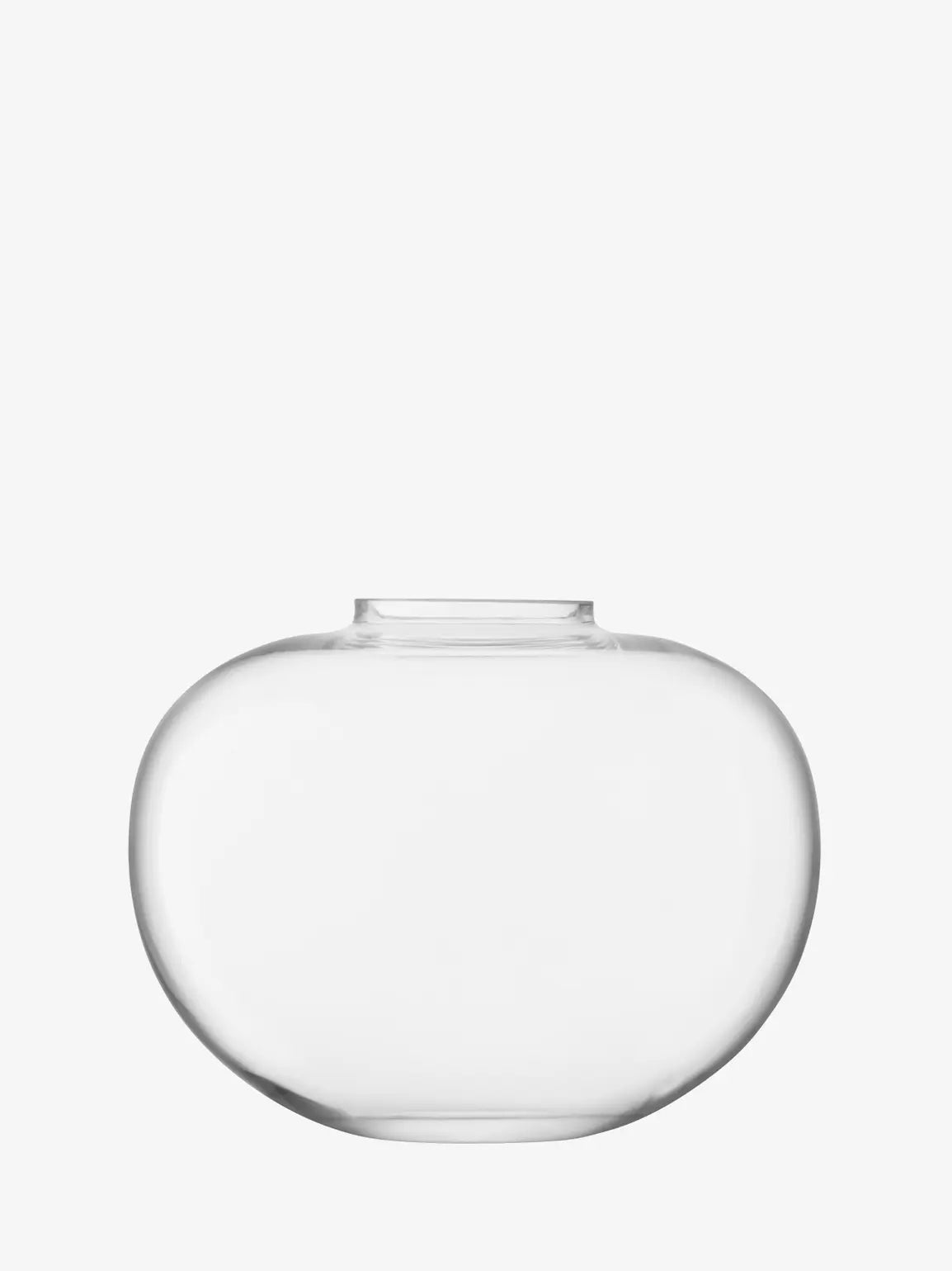 Flower Curved Bouquet Vase H15cm Clear