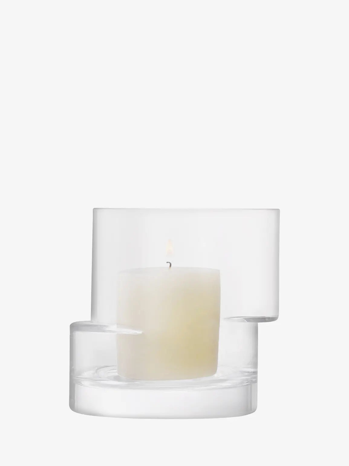 Tier Lantern/Vase H13.5cm Clear
