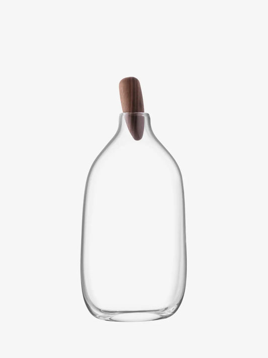 Float Decanter & Walnut Stopper 1.4L Clear