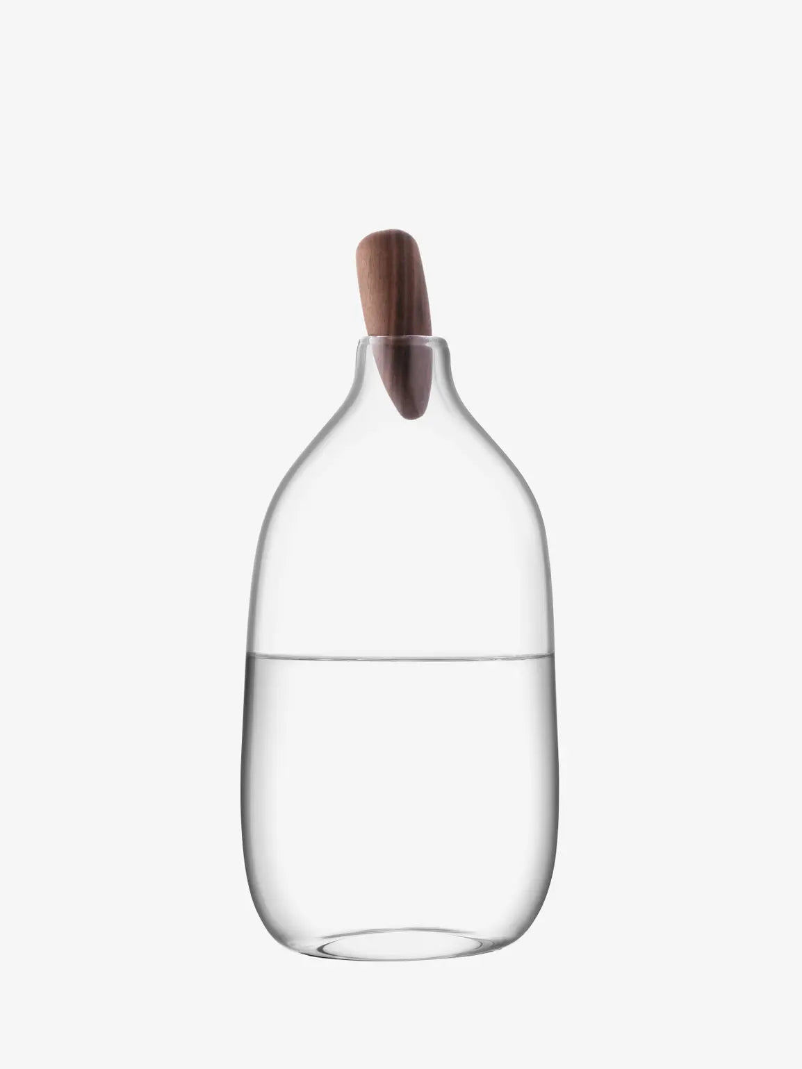 Float Decanter & Walnut Stopper 1.4L Clear