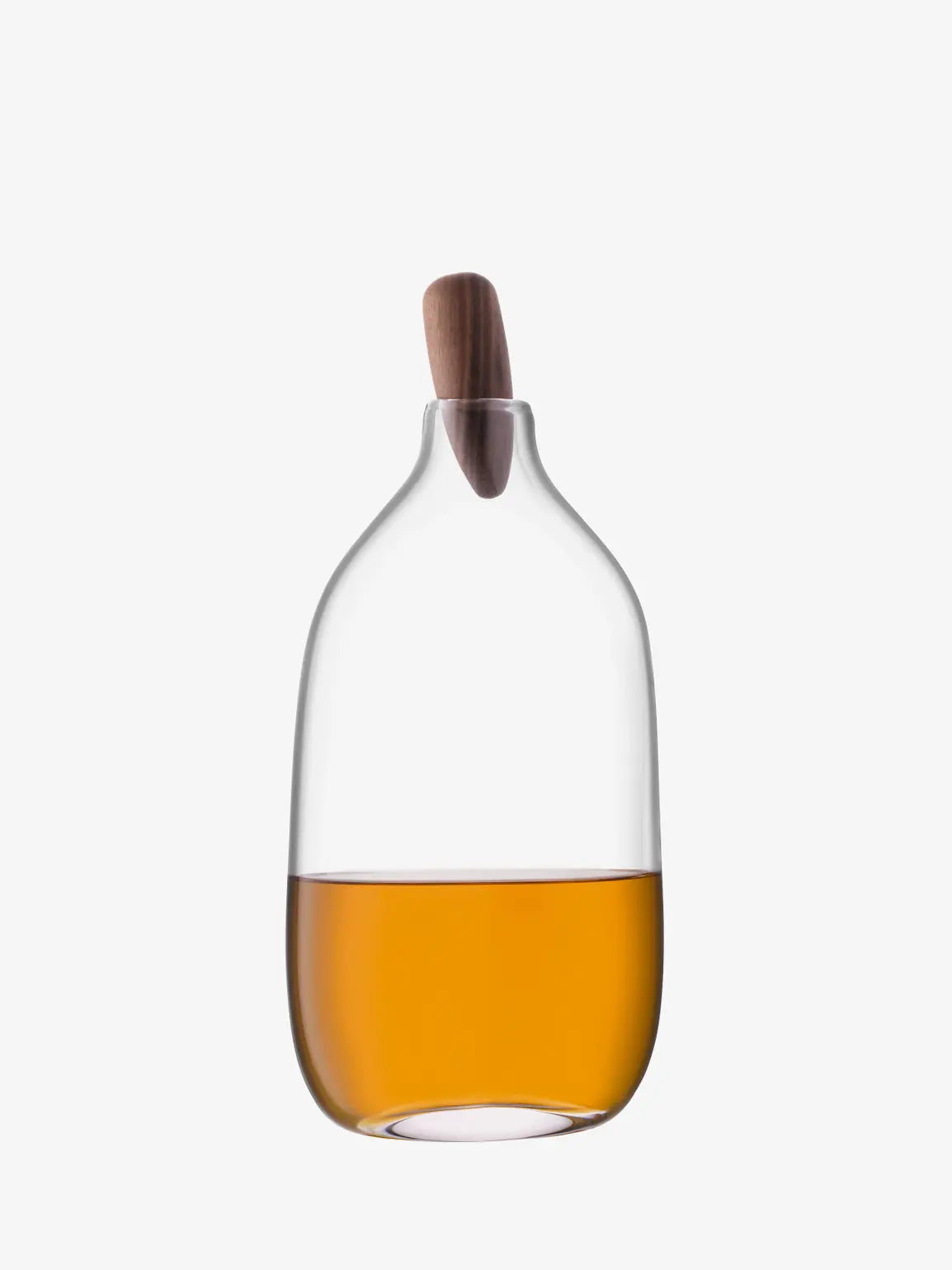 Float Decanter & Walnut Stopper 1.4L Clear