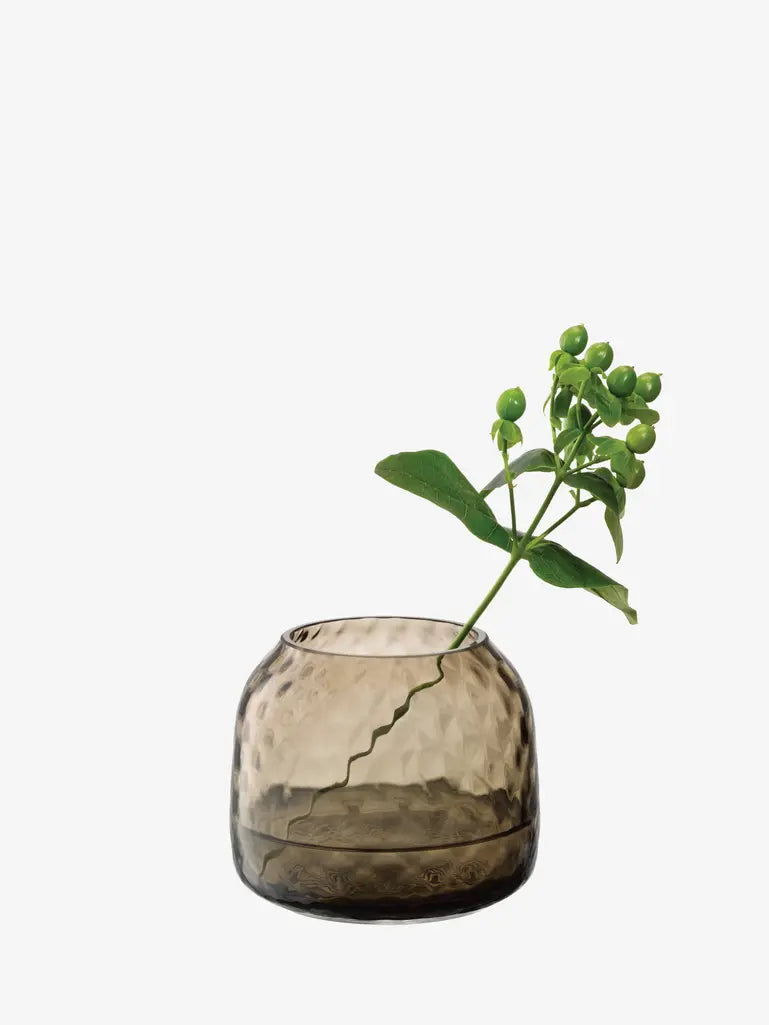 Dapple Tealight Holder/vase Brown
