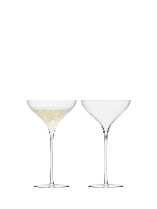 Savoy Champagne Saucer 250ml Clear x 2