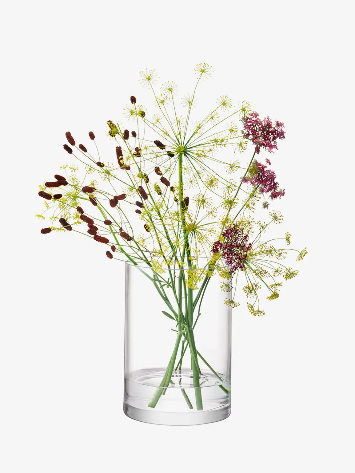 Column Vase/Candleholder H24 x Ø17cm Clear