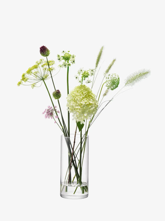 Column Vase H28 x D13cm Clear