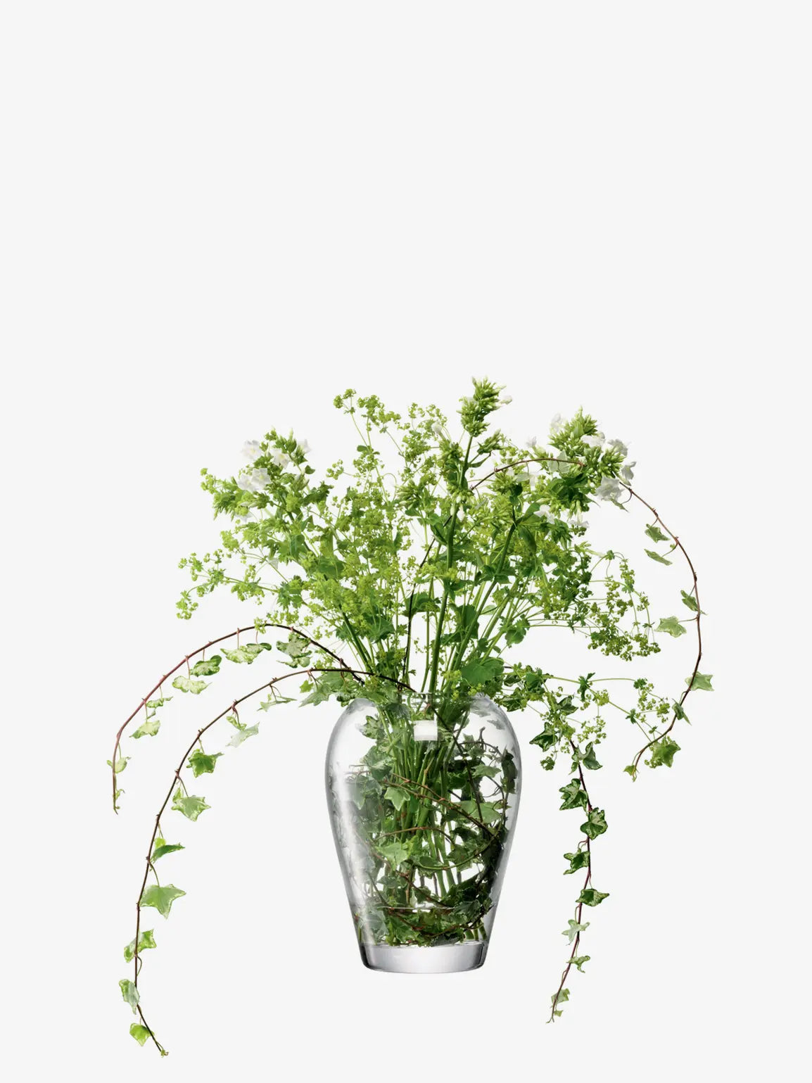 Flower Garden Bouquet Vase H25cm Clear