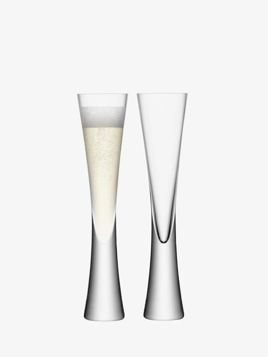 Moya Cut Champagne Flute 170ml Clear/Cut x 2