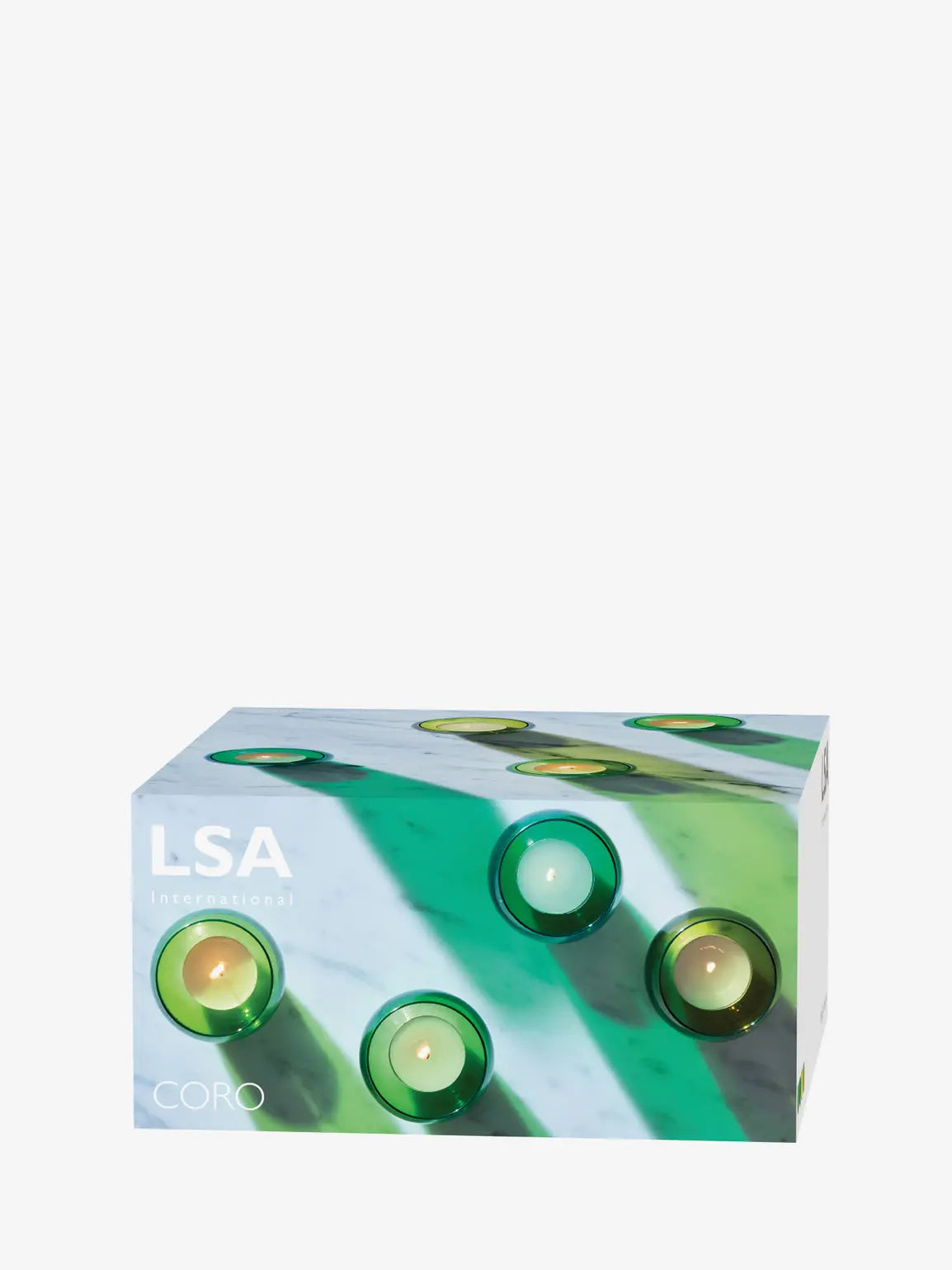 Coro Tealight Holder H6.5cm Leaf Assorted x 4