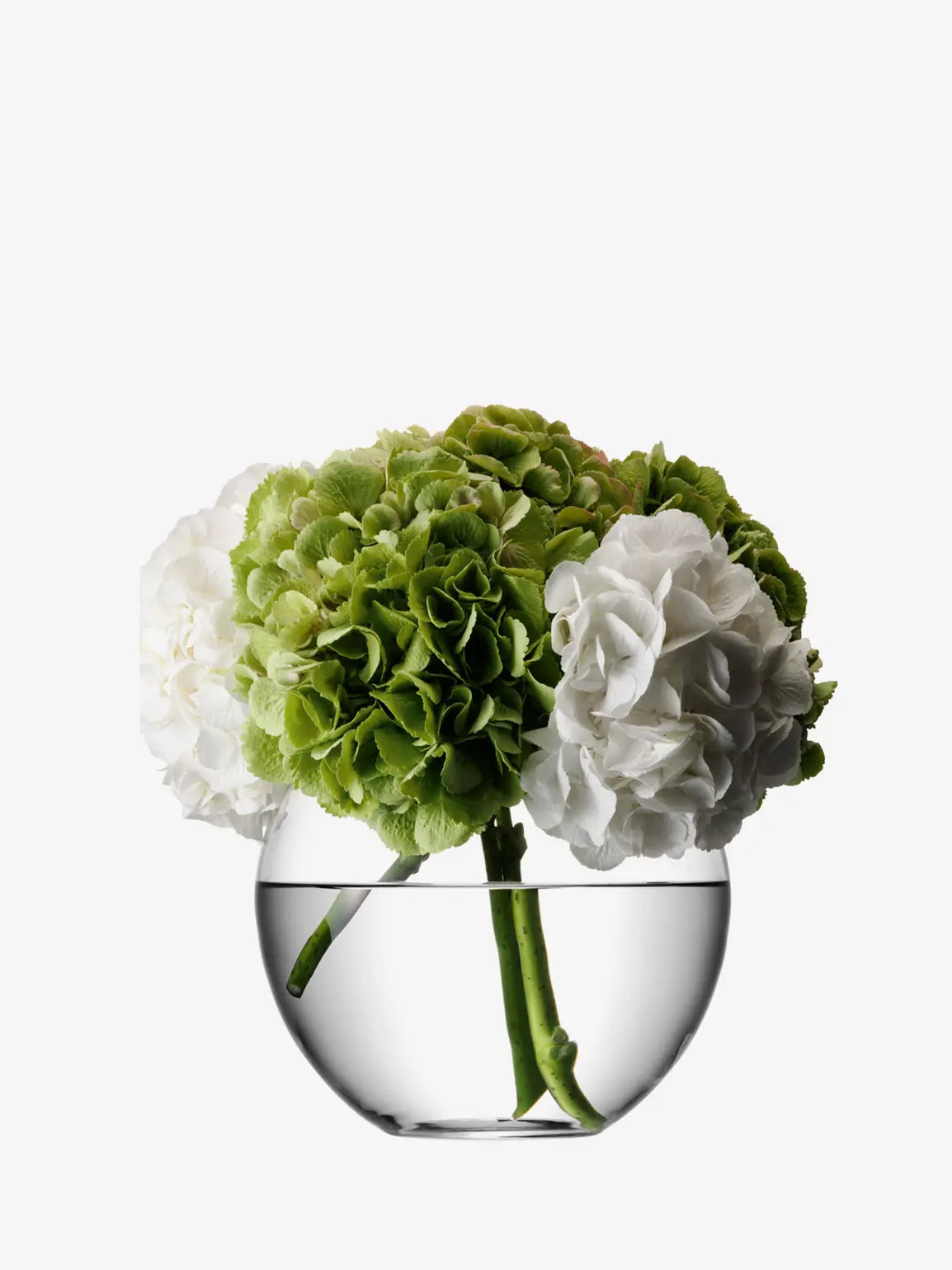 Flower Round Bouquet Vase H22cm Clear