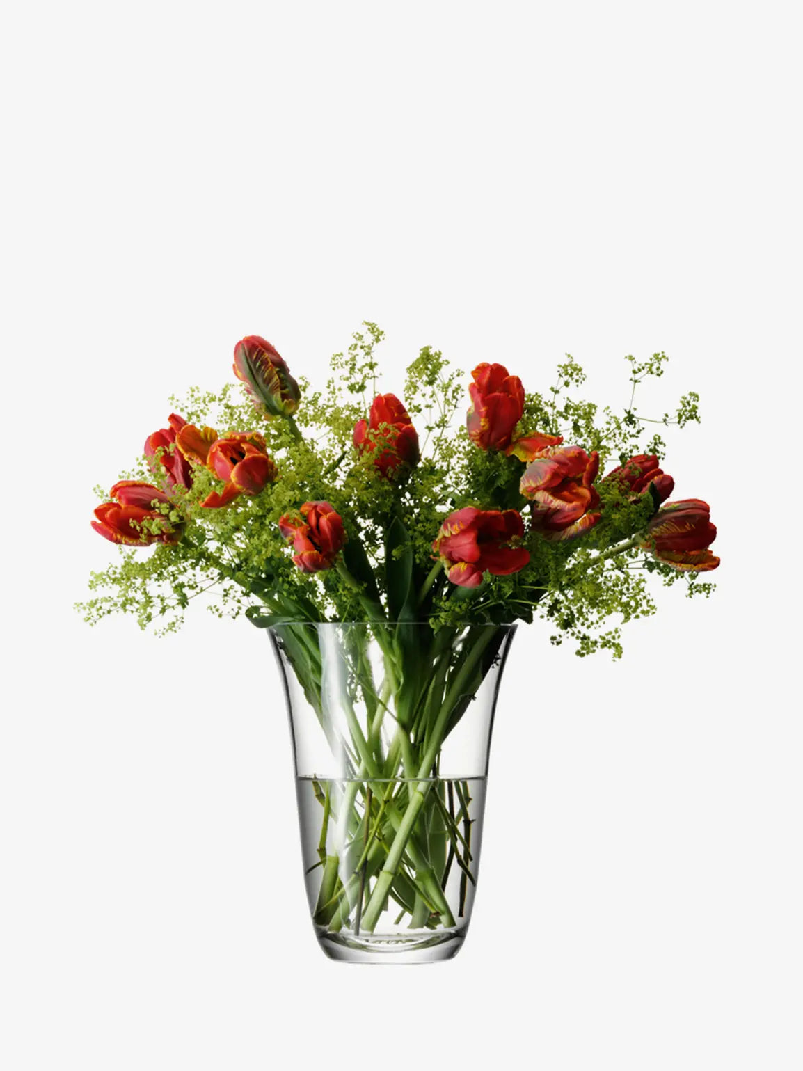 Flower Open Bouquet Vase H23cm Clear