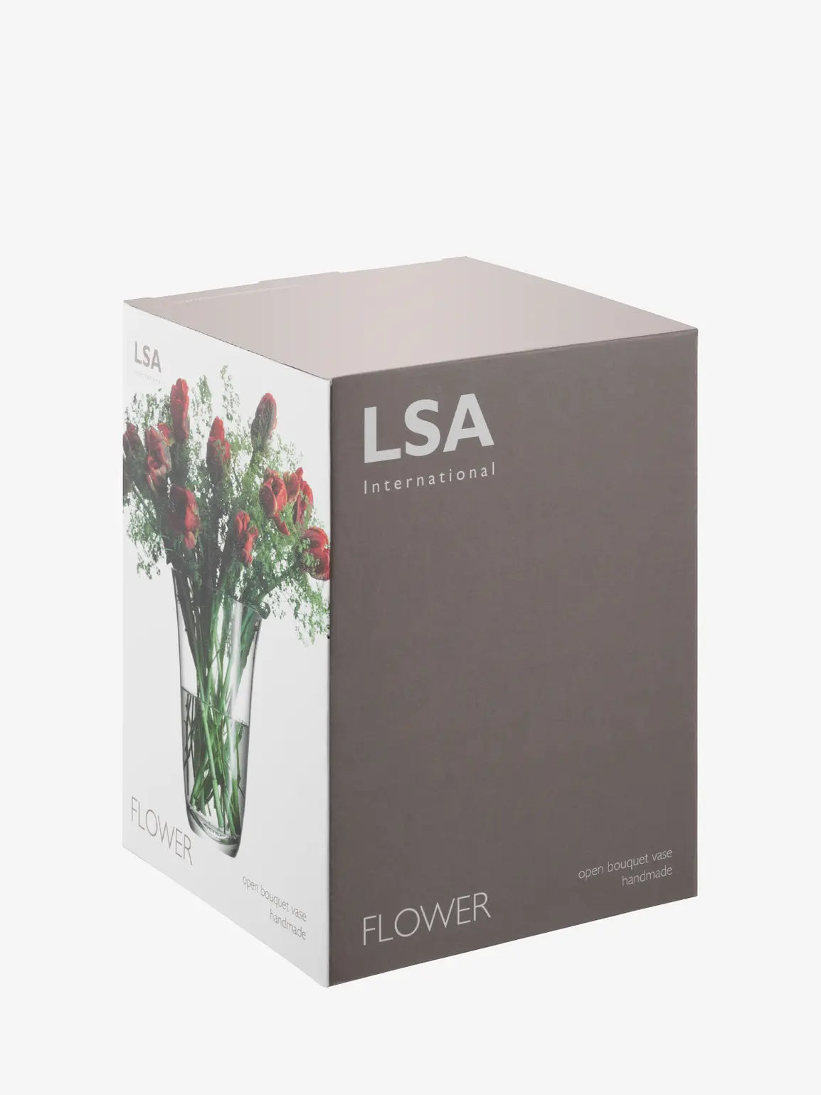 Flower Open Bouquet Vase H23cm Clear