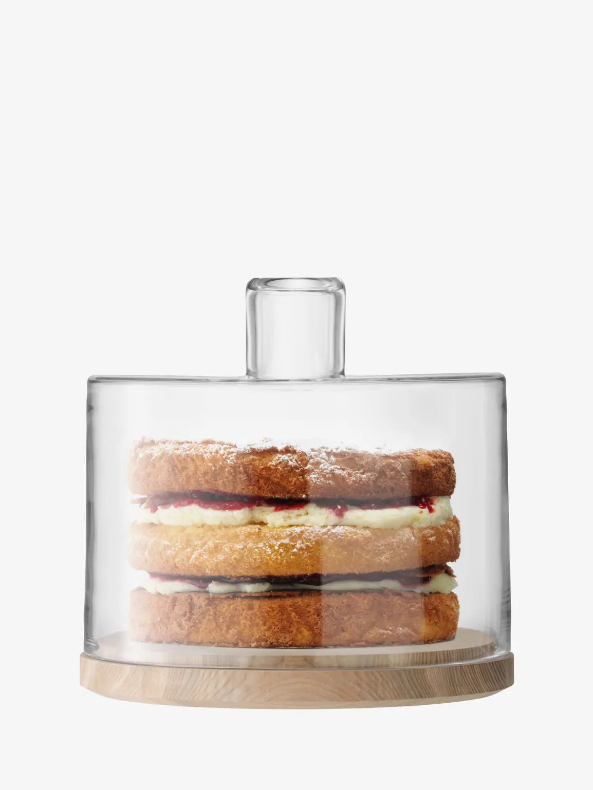 Lotta Cake/Cheese Dome & Ash Base Ø25/Ø25.5cm Clear