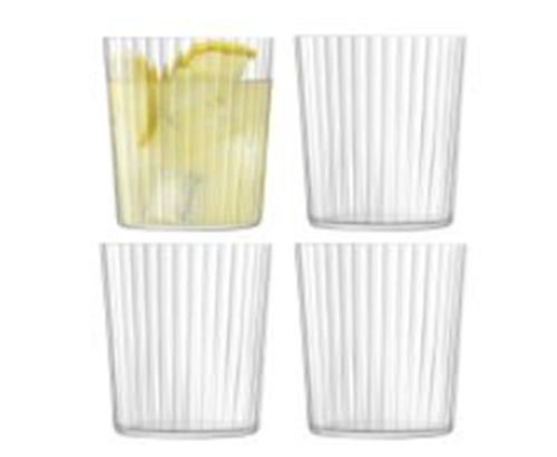 Gio Line Tumbler 390ml Clear x 4