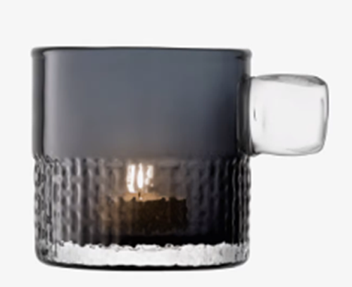 Handle Tealight Holder H9cm Slate