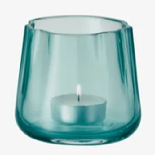 Lagoon Tealight Holder/Vase H8cm Sea Green