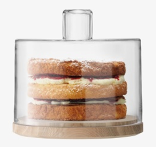 Lotta Cake/Cheese Dome & Ash Base Ø25/Ø25.5cm Clear