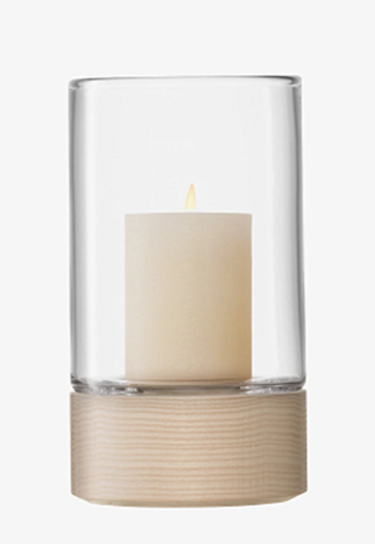 Lotta Vase/Lantern Clear & Ash Base H18cm