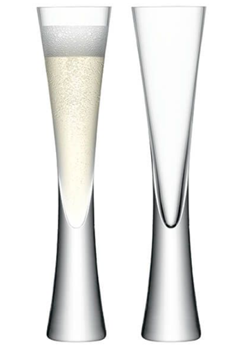 Moya Cut Champagne Flute 170ml Clear/Cut x 2