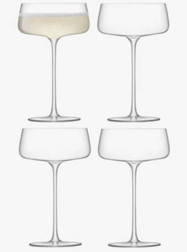 Metropolitan Champagne Saucer 300ml Clear x 4