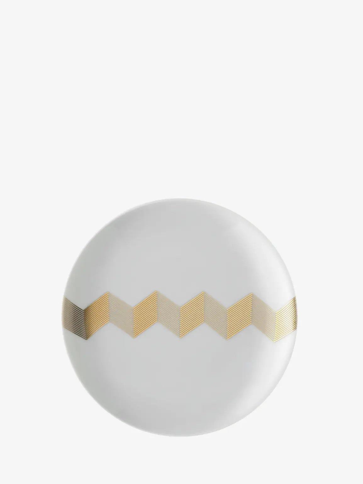 Chevron Teaplate 16cm Gold Assorted x 4