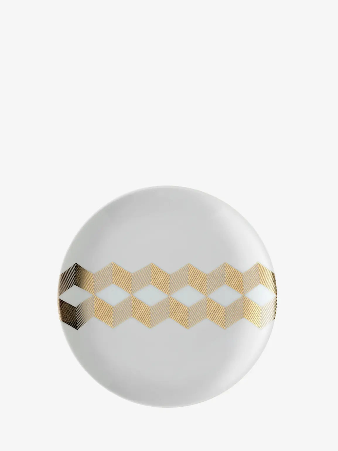 Chevron Teaplate 16cm Gold Assorted x 4