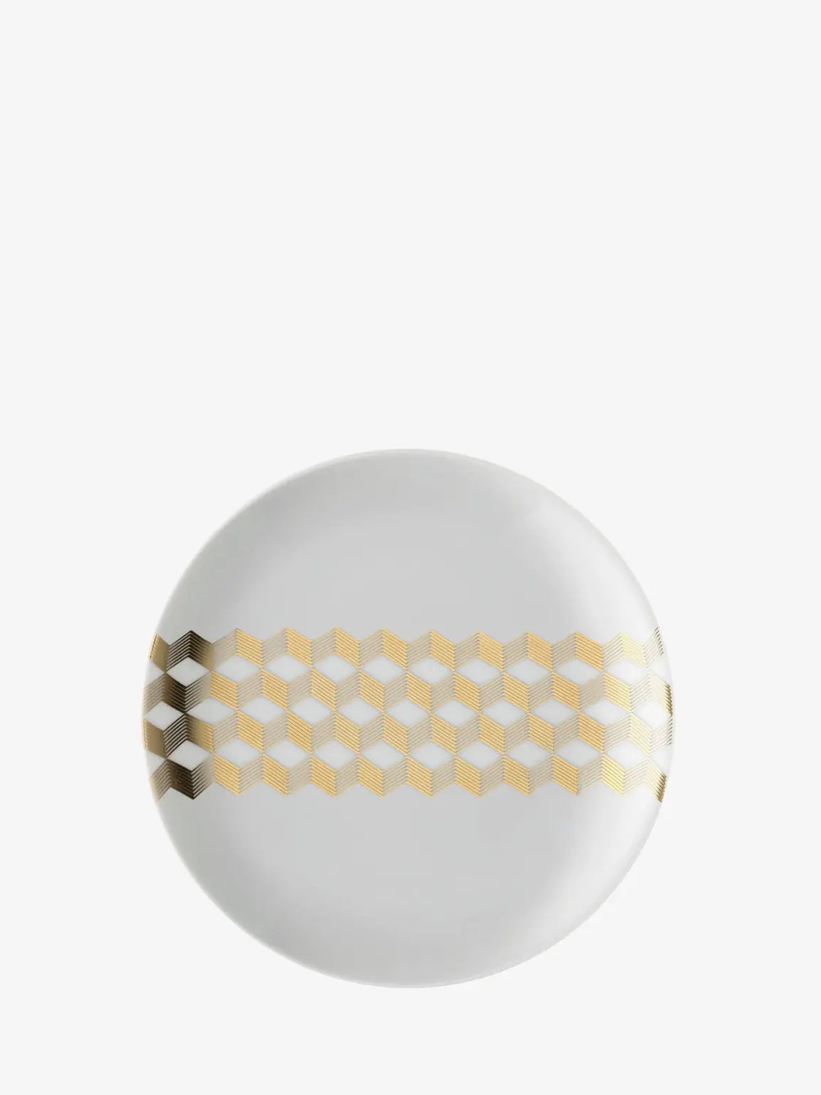 Chevron Teaplate 16cm Gold Assorted x 4