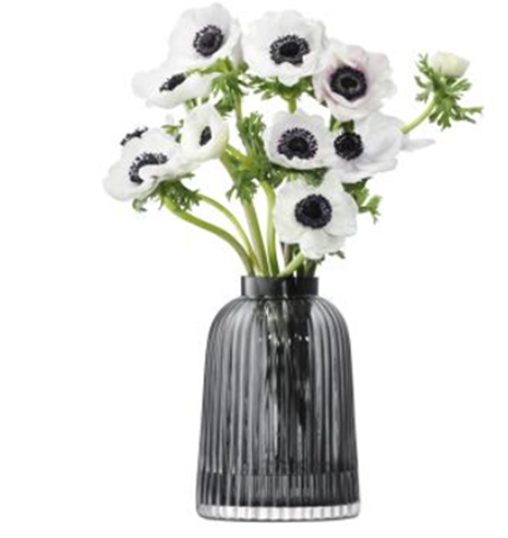 Pleat Vase H20cm Grey