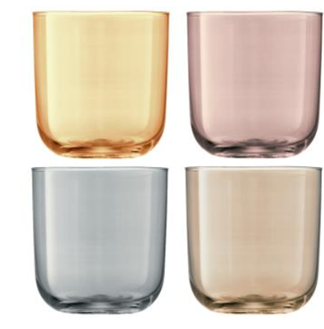 Polka Tumbler 420ml Mettalics Assorted x 4