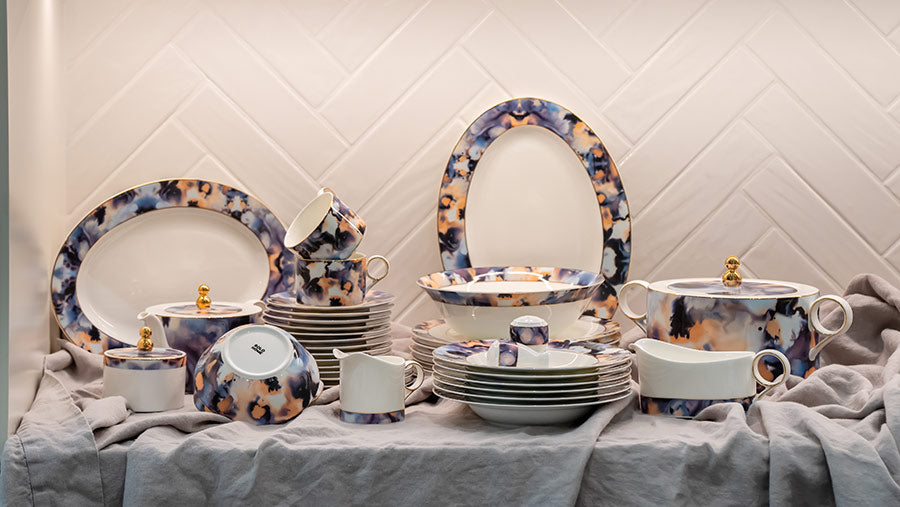 Emaan -97pcs Dinner Set Bone China