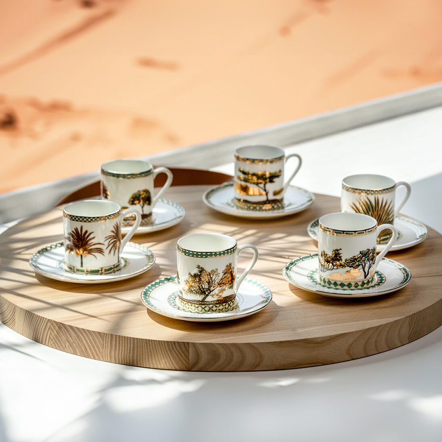 Gawa Cups - Set of 6 cups and 6 saucers