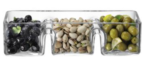 Serve Trio Dish L30cm Clear