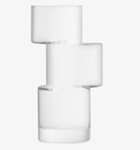 Tier Vase H26cm Clear