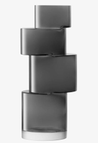 Tier Vase H35cm Slate Grey