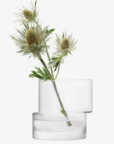 Tier Lantern/Vase H13.5cm Clear