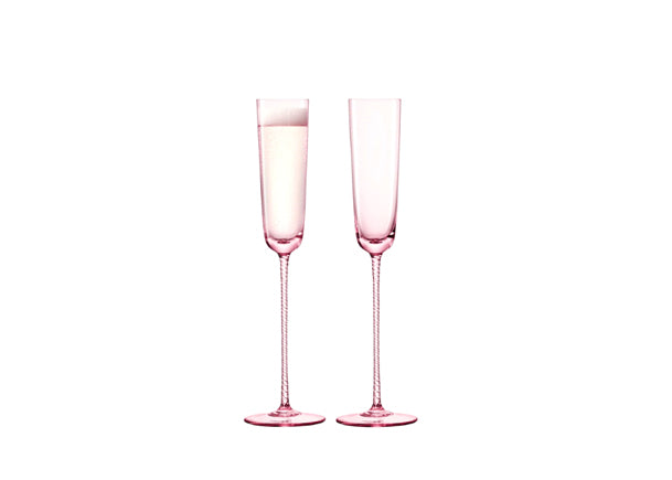Champagne Theatre Champagne Flute 120ml Braid/Dawn Pink x 2